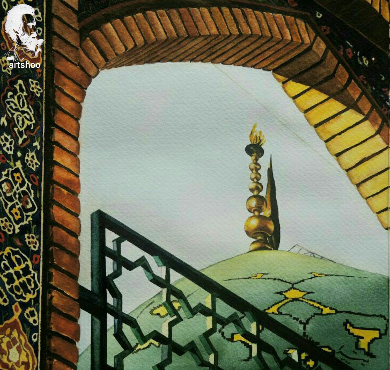 نقاشی آبرنگ اورژینال